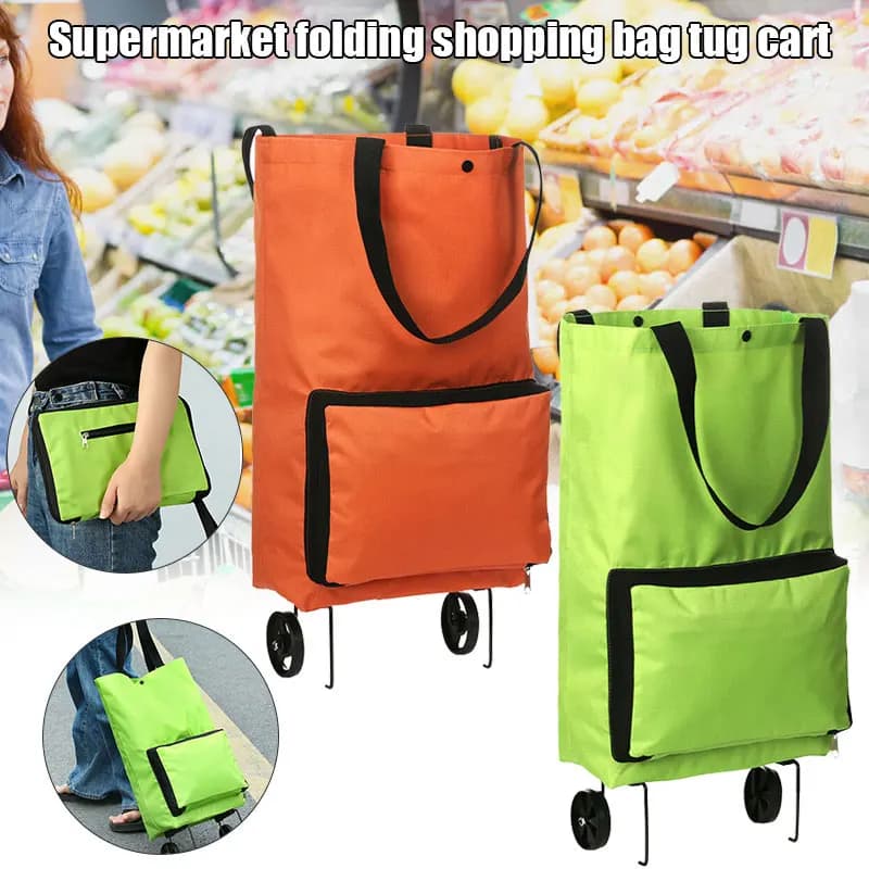 Folding Shopping Cart with Wheels