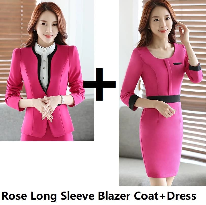 Women's Two-Piece Formal Blazer Suit Set
