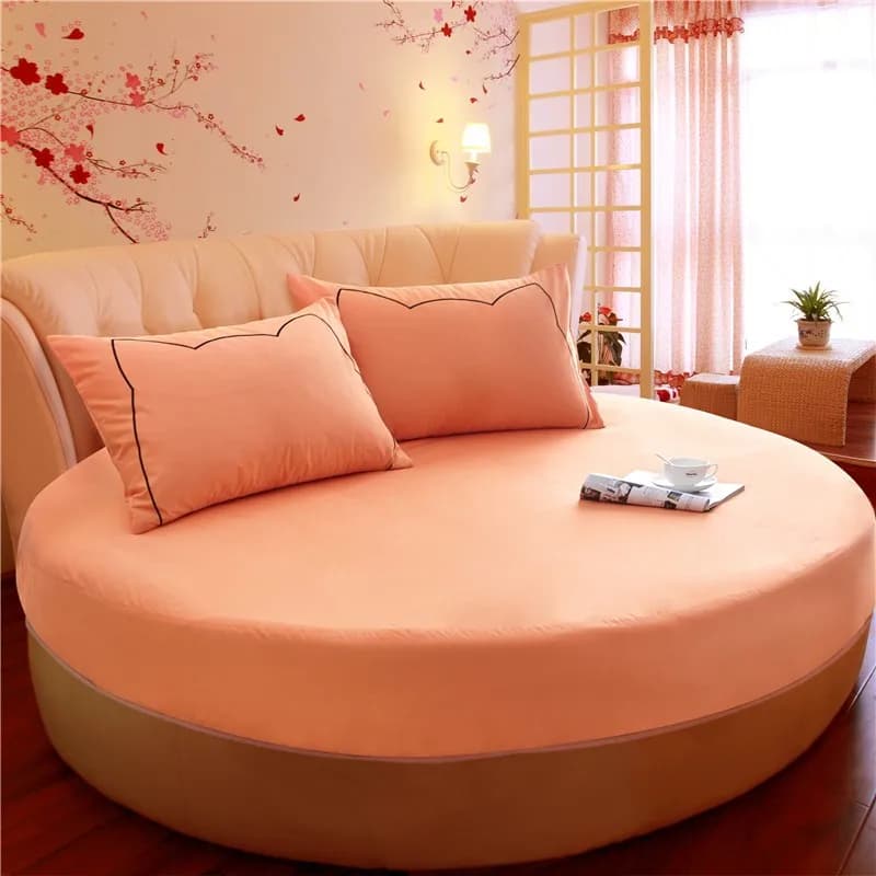 Round Cotton Fitted Sheet