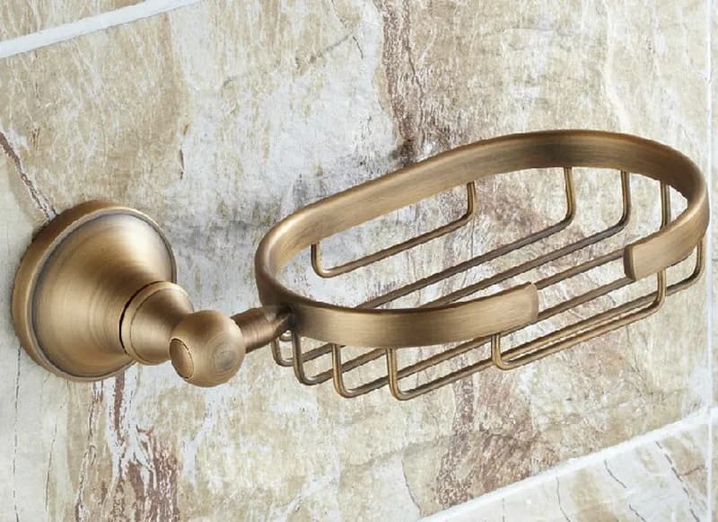 Bathroom Accessories Antique Brass Collection, Towel Ring, Paper Holder, Toilet Brush, Coat Hook, Bath Rack, Soap Dish Nzh05