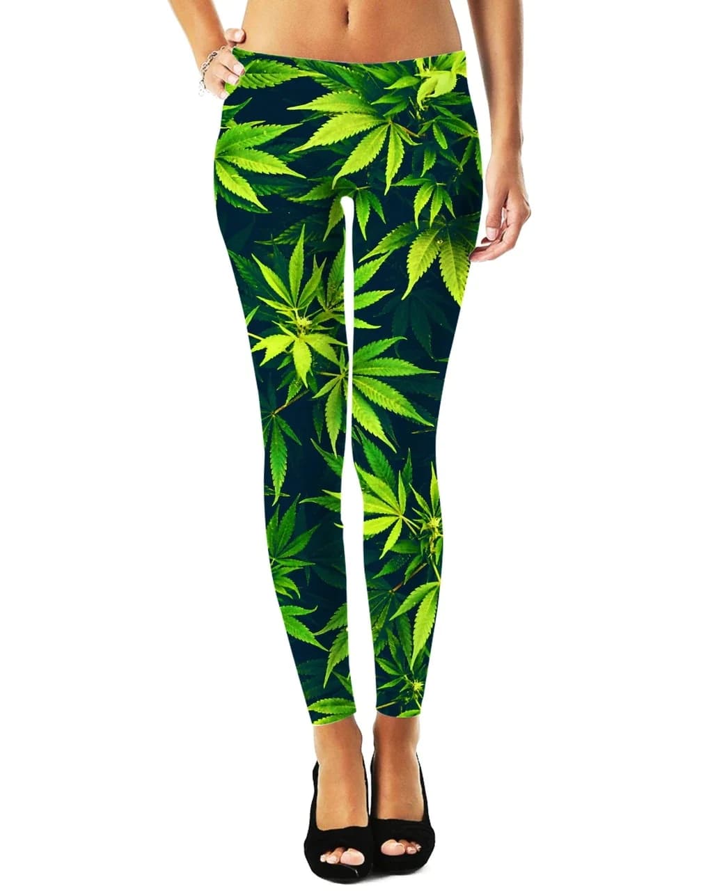 Digital Print Botanical Leggings