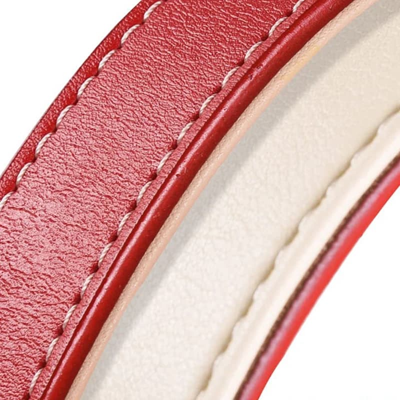 Padded Full Grain Leather Dog Collar