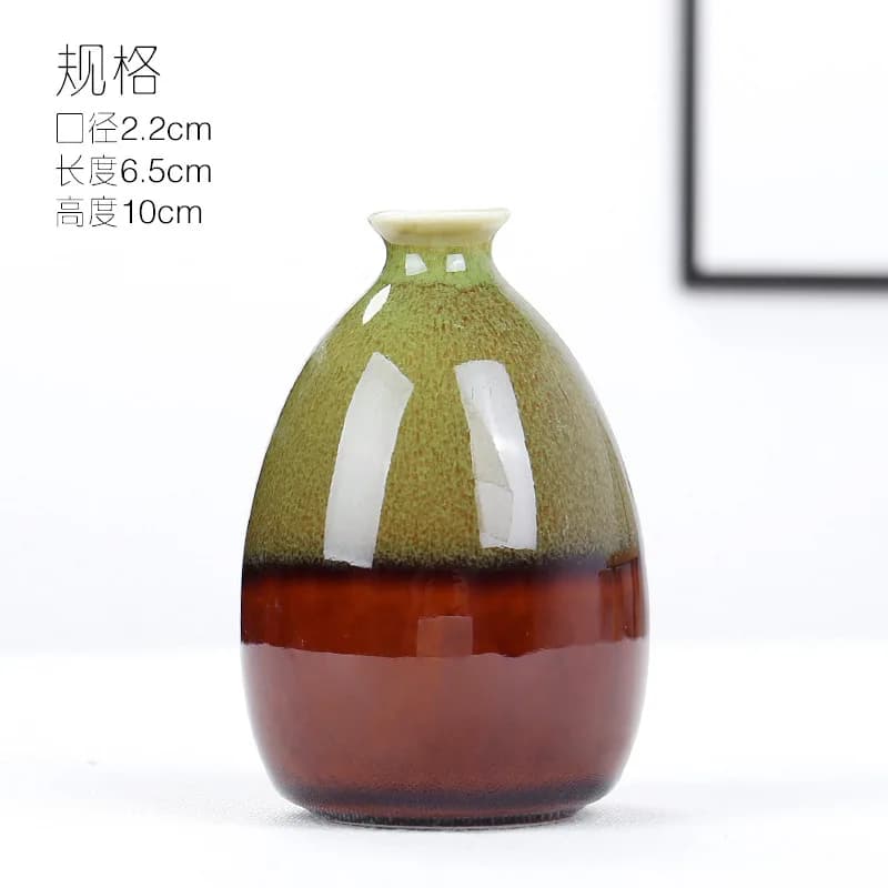 Ceramic Flower Vase Green Home Decor