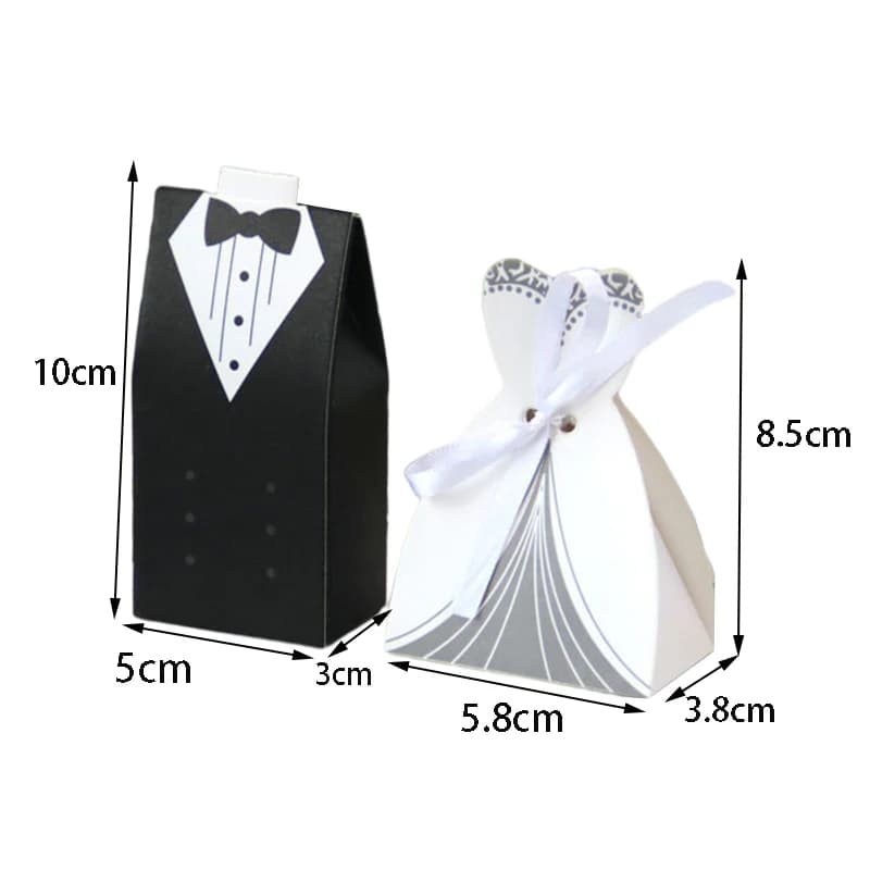 Bride and Groom Candy Box Wedding Favors