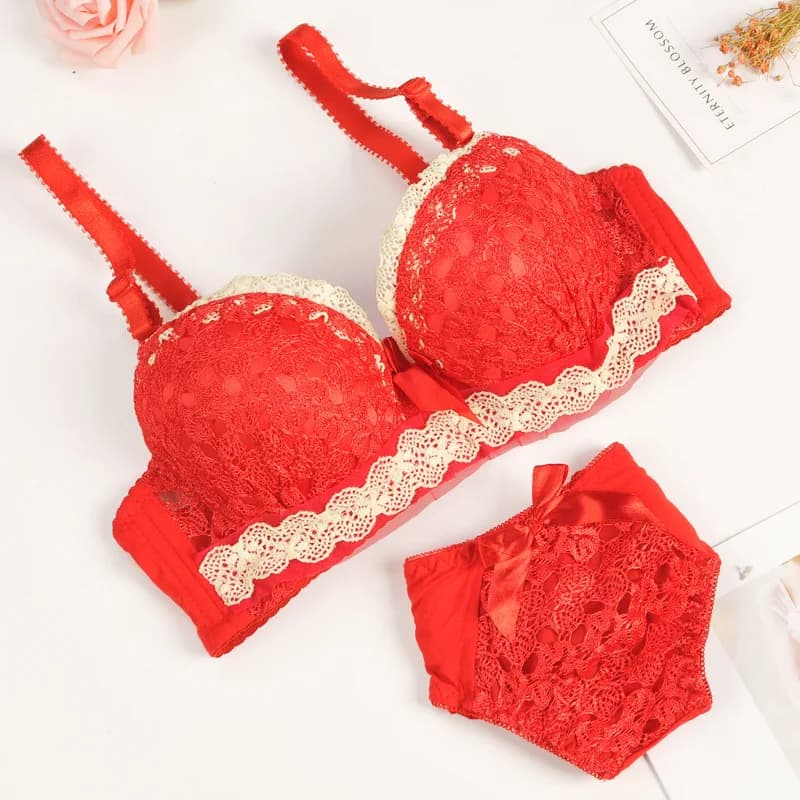 Lace Push-Up Bra and Panty Set