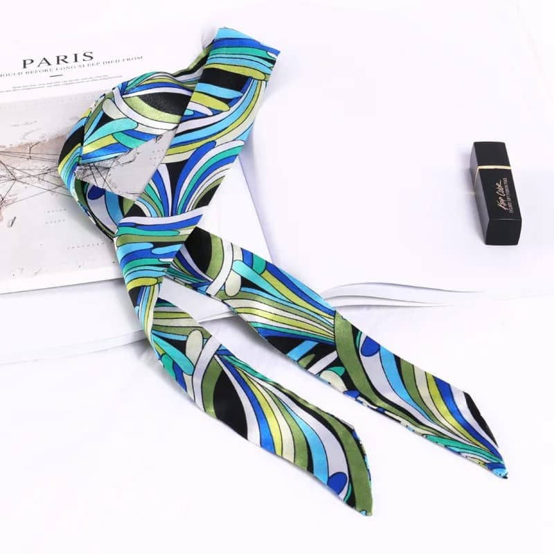 Printed Floral Skinny Scarf