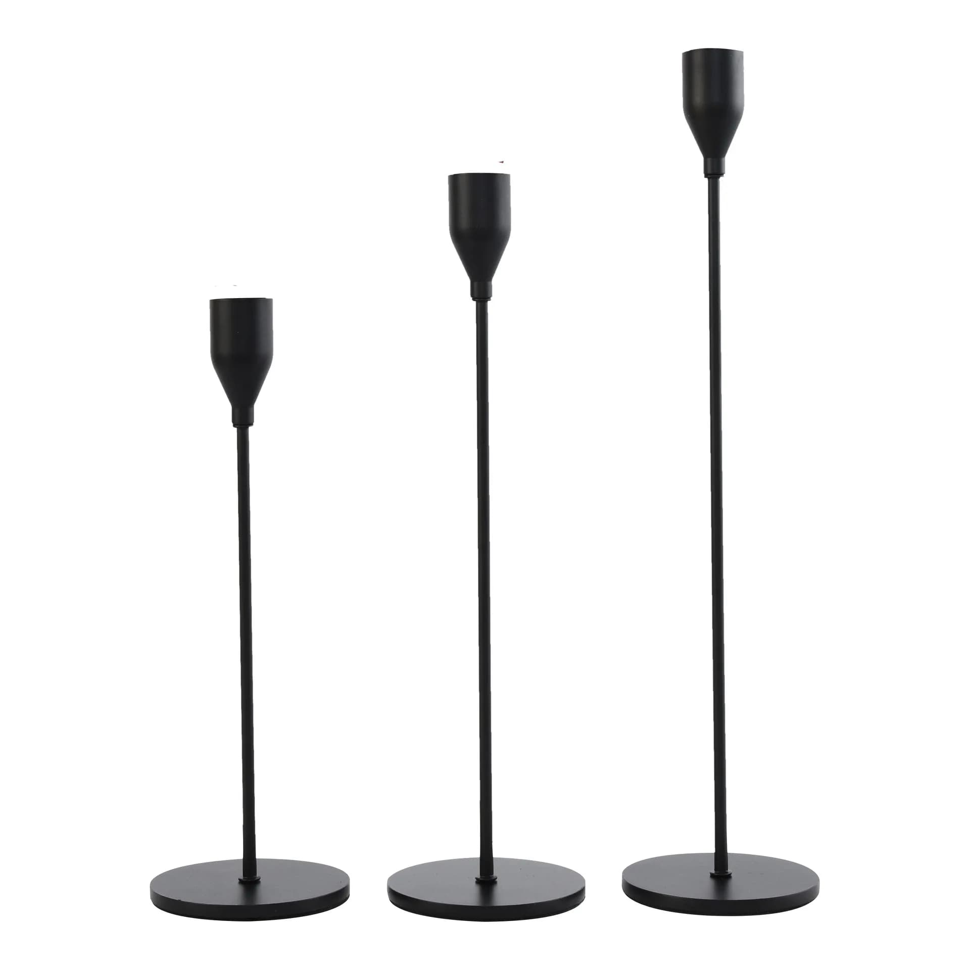 Metal Candle Holder Set Gold 3-Piece