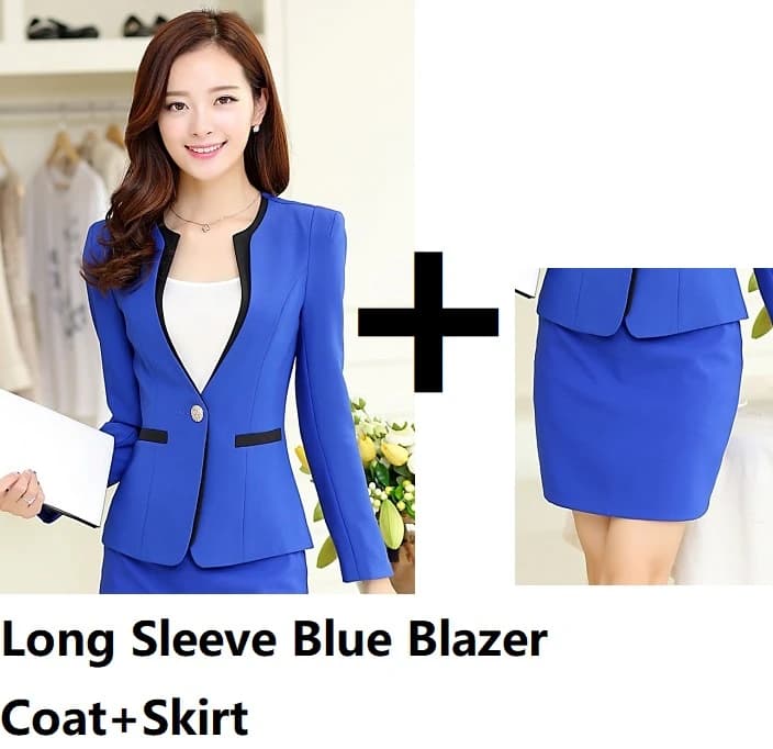 Women's Two-Piece Formal Blazer Suit Set
