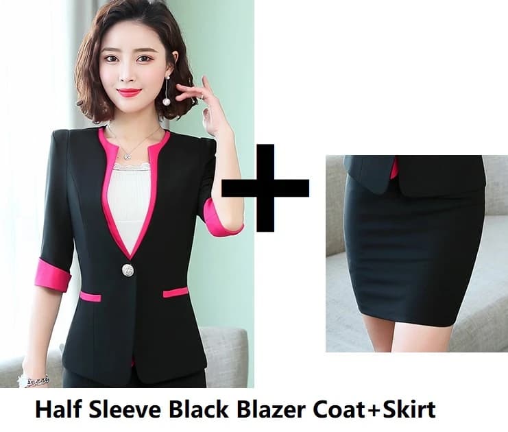 Women's Two-Piece Formal Blazer Suit Set