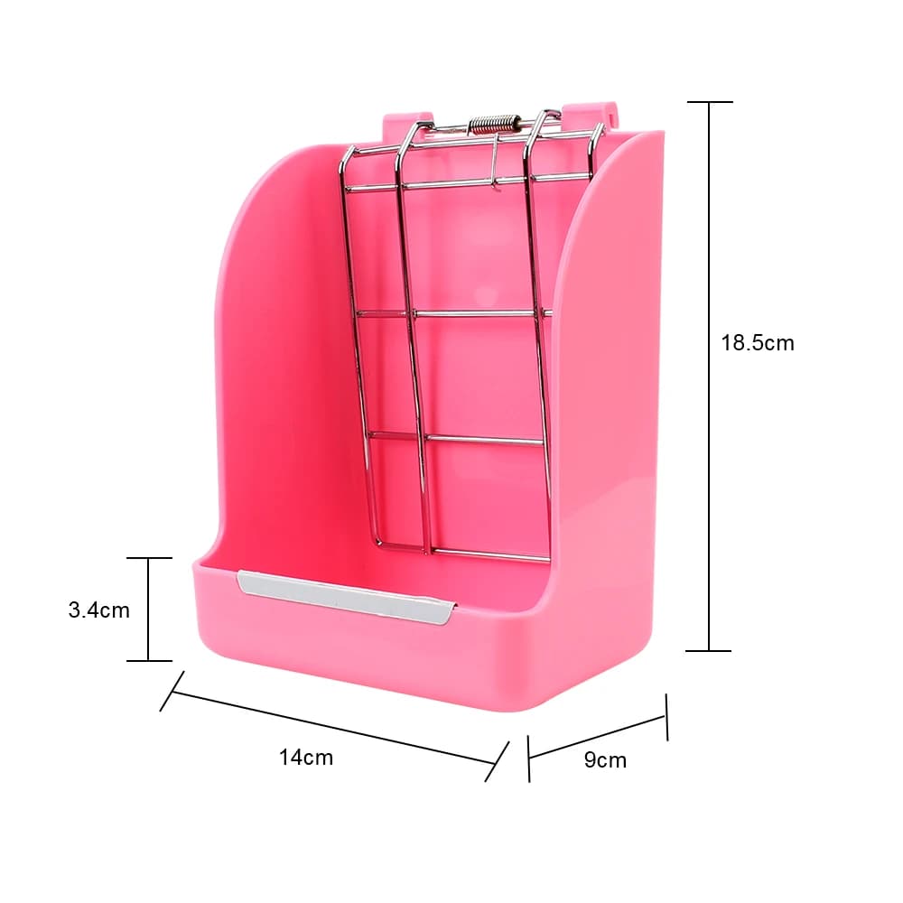Dual Hay Rack and Food Bowl for Small Animals