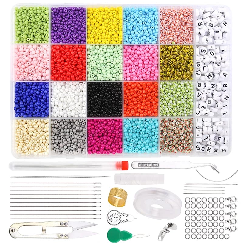 Glass Seed Beads Jewelry Making Kit 20000pcs