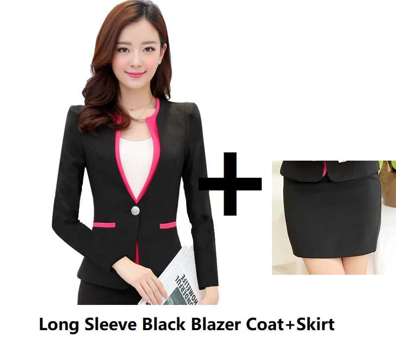 Women's Two-Piece Formal Blazer Suit Set