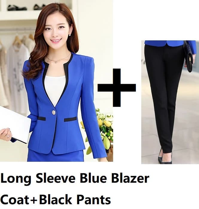 Women's Two-Piece Formal Blazer Suit Set