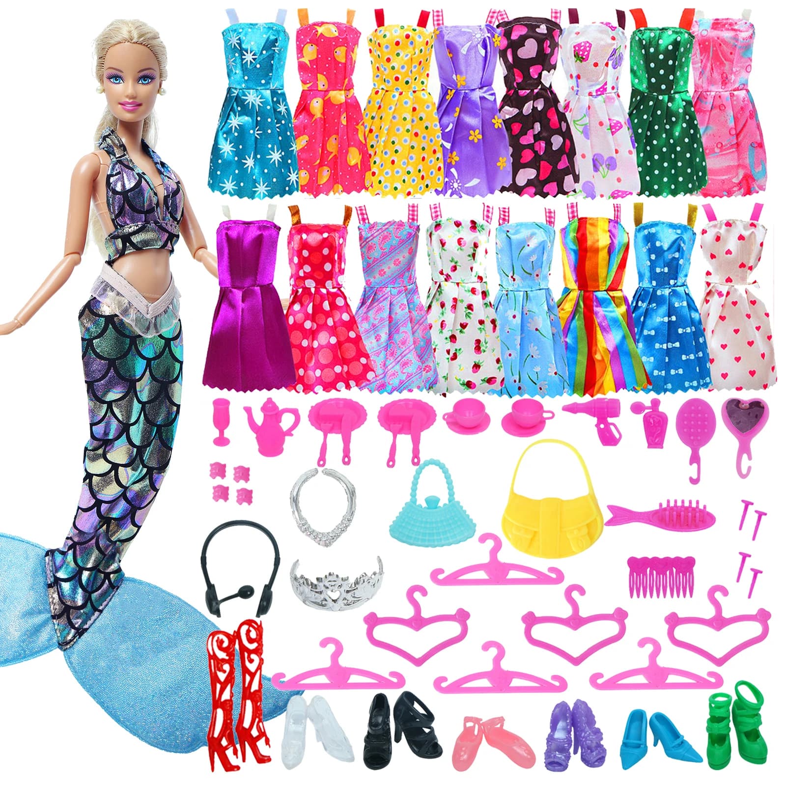 Doll Accessories Bundle 53 Piece Set