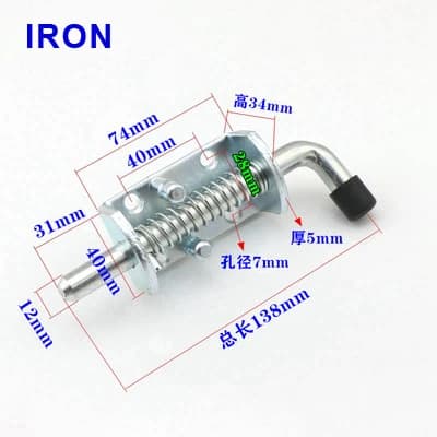 Stainless Steel Heavy Spring Door Bolt