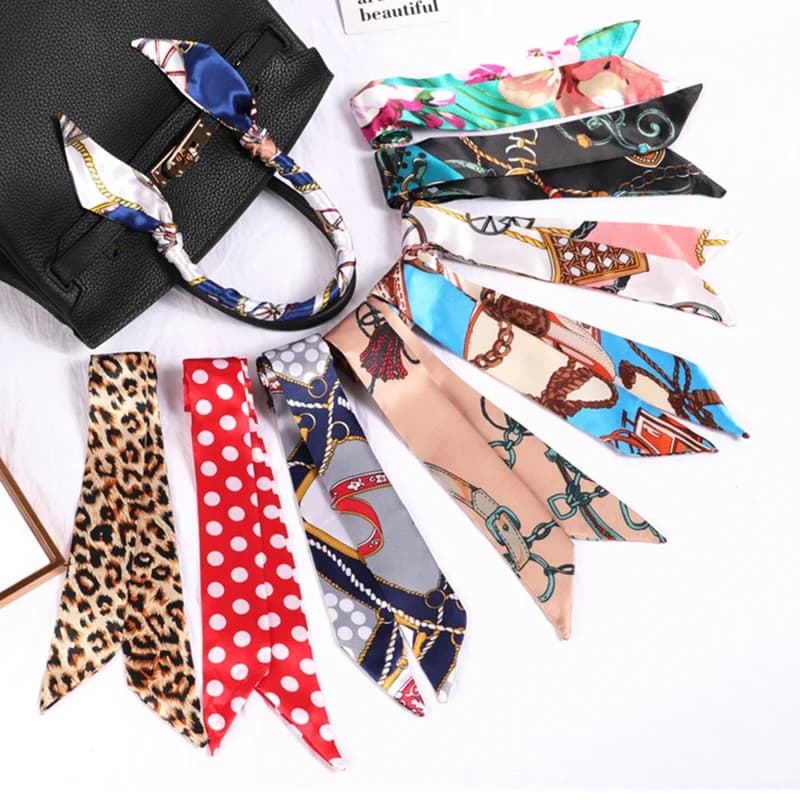 Printed Floral Skinny Scarf