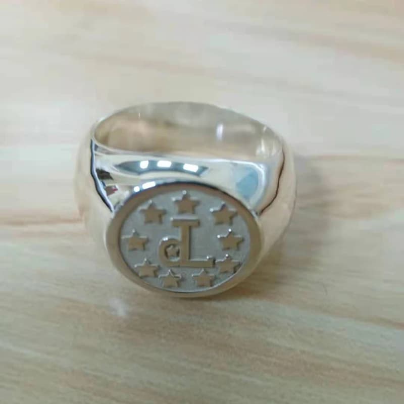 engrave ring surface / 18k  gold plated / 11.5