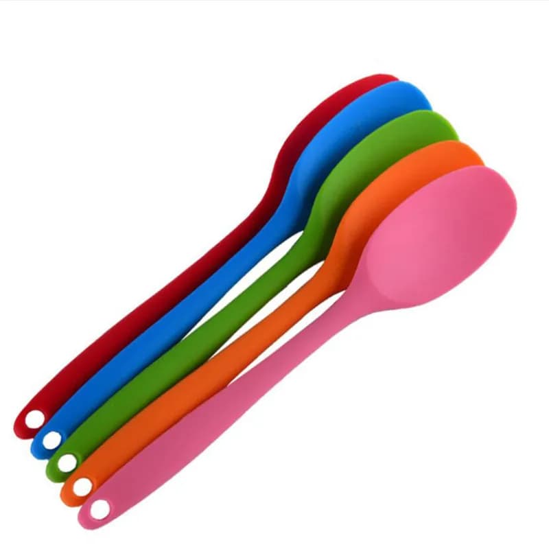 Silicone Mixing Spoon with Long Handle