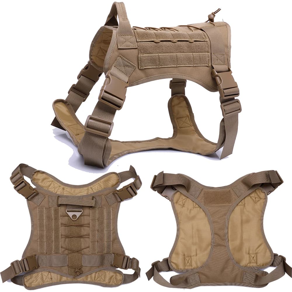 Tactical Dog Harness with MOLLE System