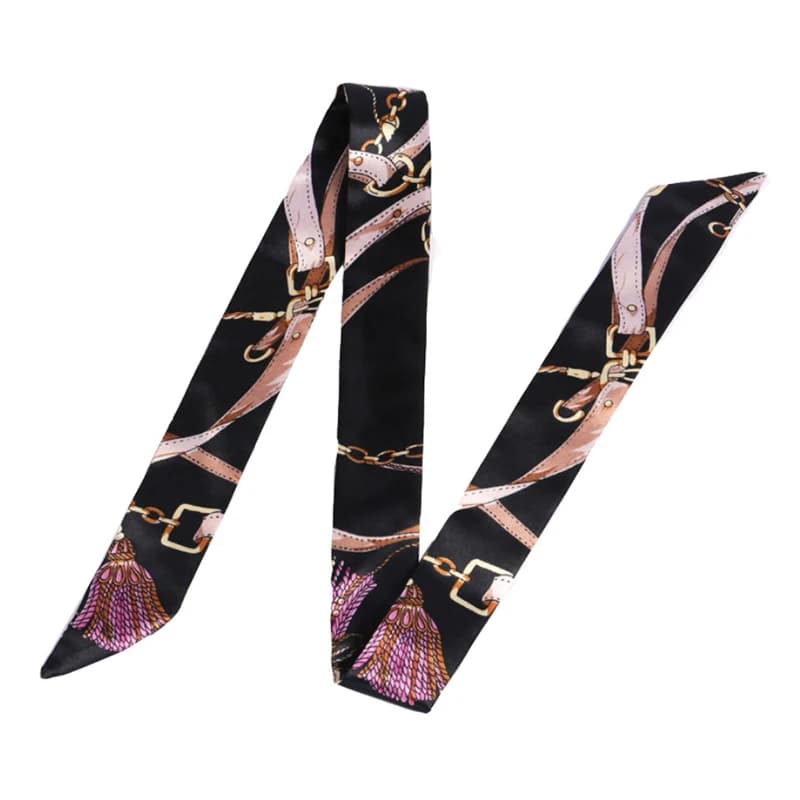 Printed Floral Skinny Scarf