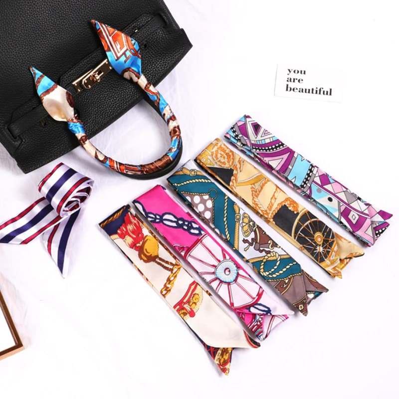 Printed Floral Skinny Scarf