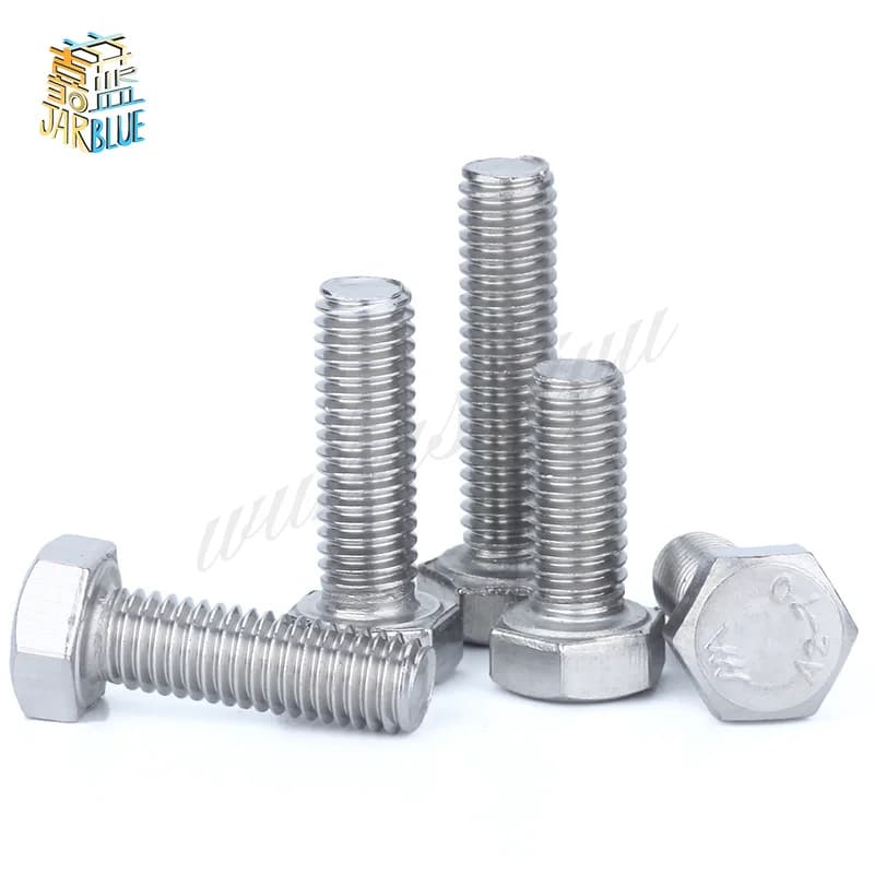 Stainless Steel M10 Hex Bolts Fine Thread