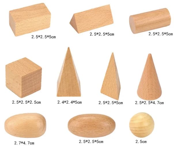Wooden Geometry Shape Stacking Blocks