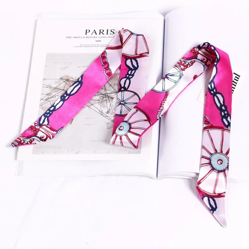 Printed Floral Skinny Scarf