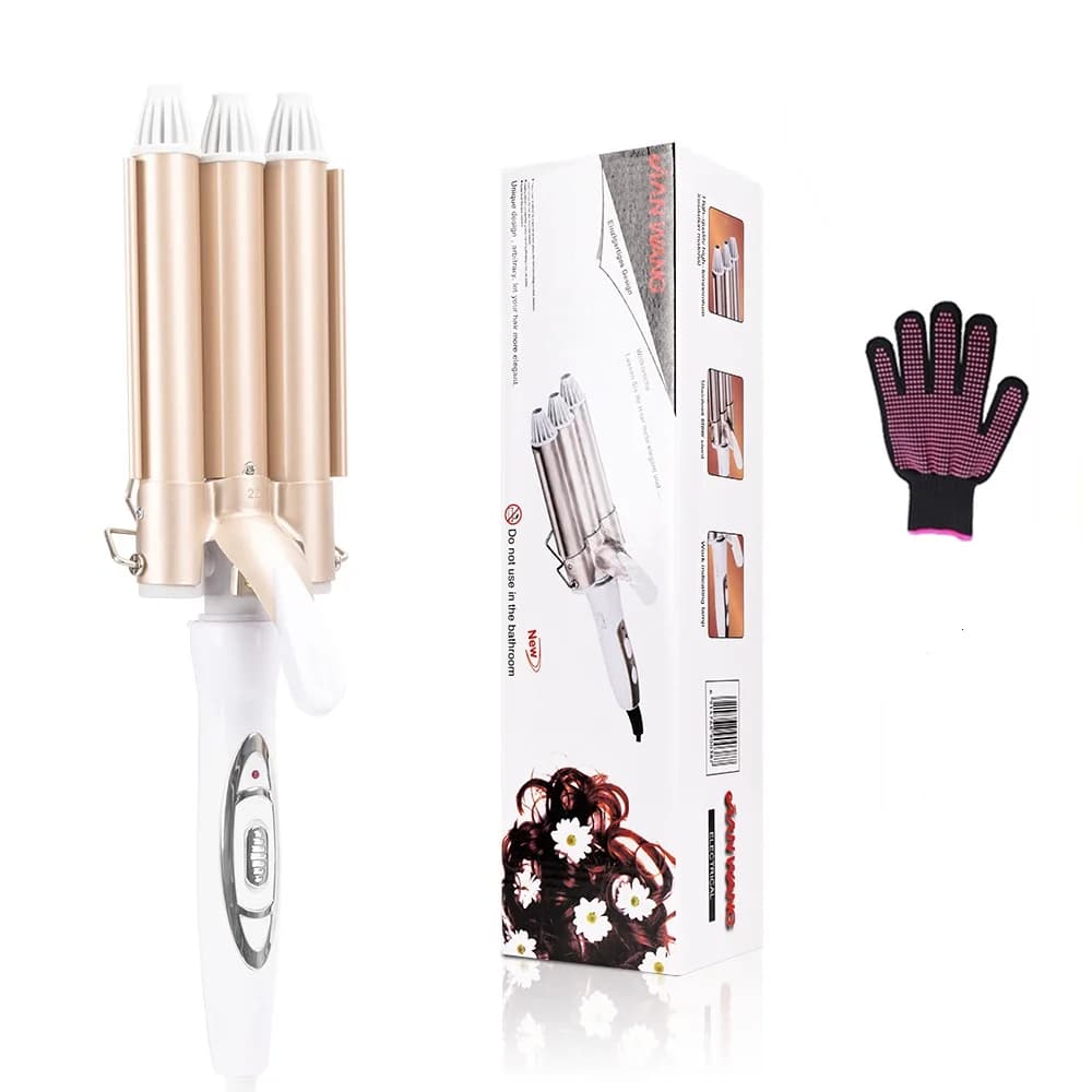 Triple Barrel Ceramic Curling Iron