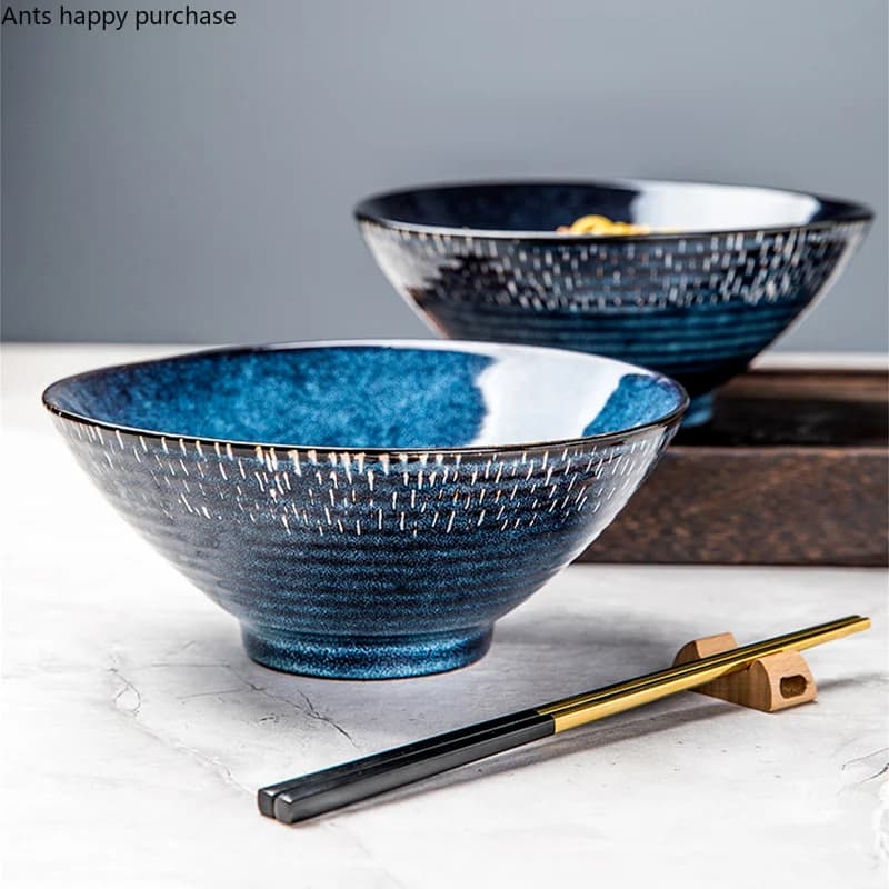 Large Blue Ceramic Bowl