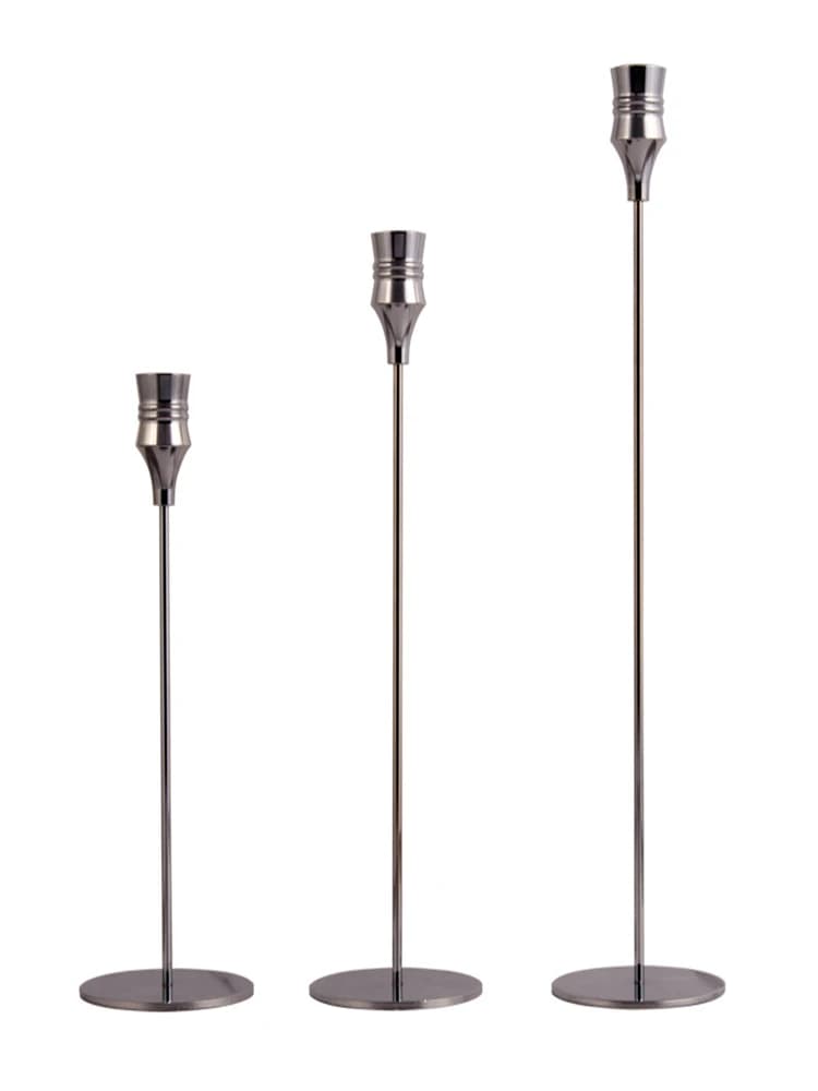 Metal Candle Holder Set Gold 3-Piece
