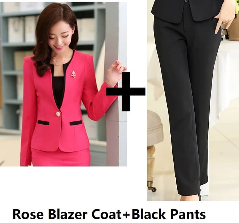Women's Two-Piece Formal Blazer Suit Set