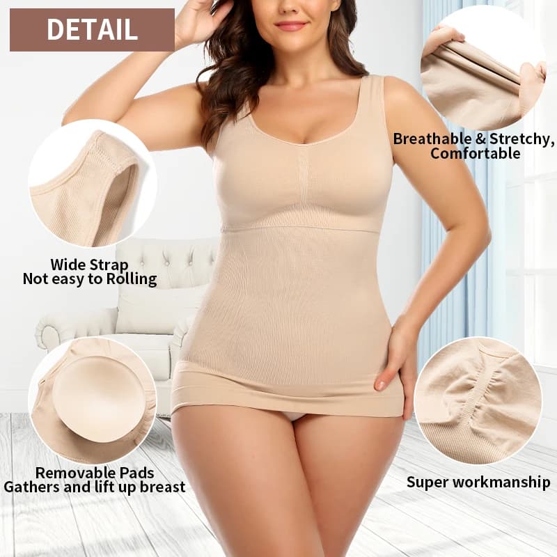Women's Tank Top with Removable Shelf Bra