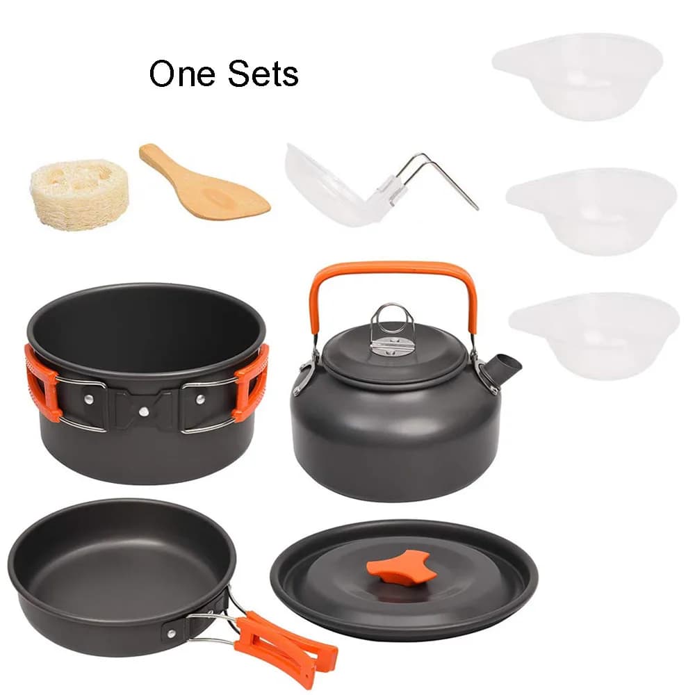Camping Cookware Set With Kettle
