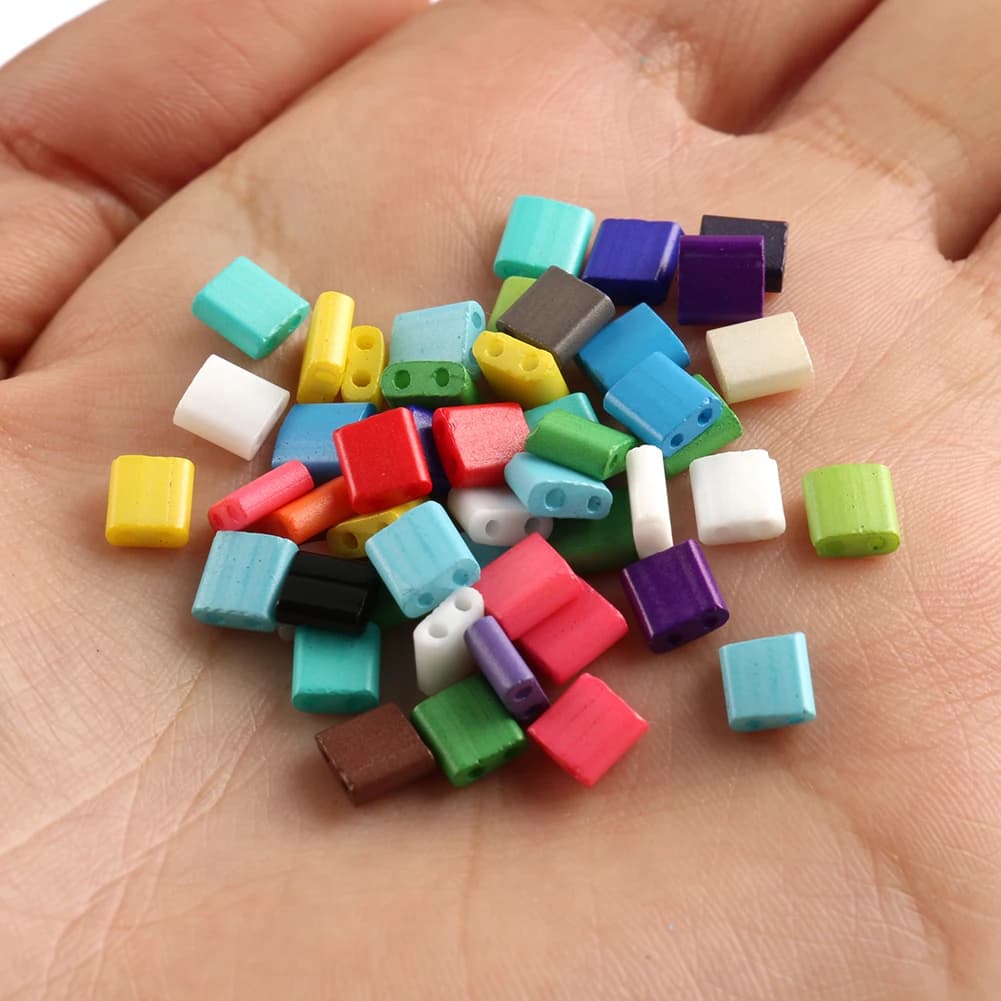 Multicolor Two-Hole Seedbeads for Jewelry