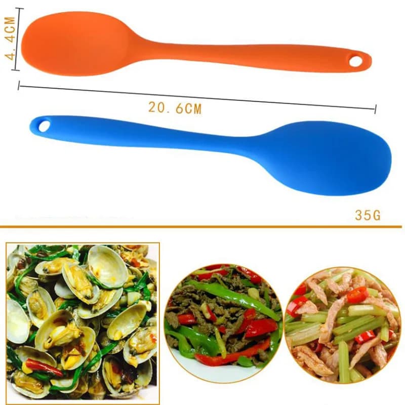 Silicone Mixing Spoon with Long Handle