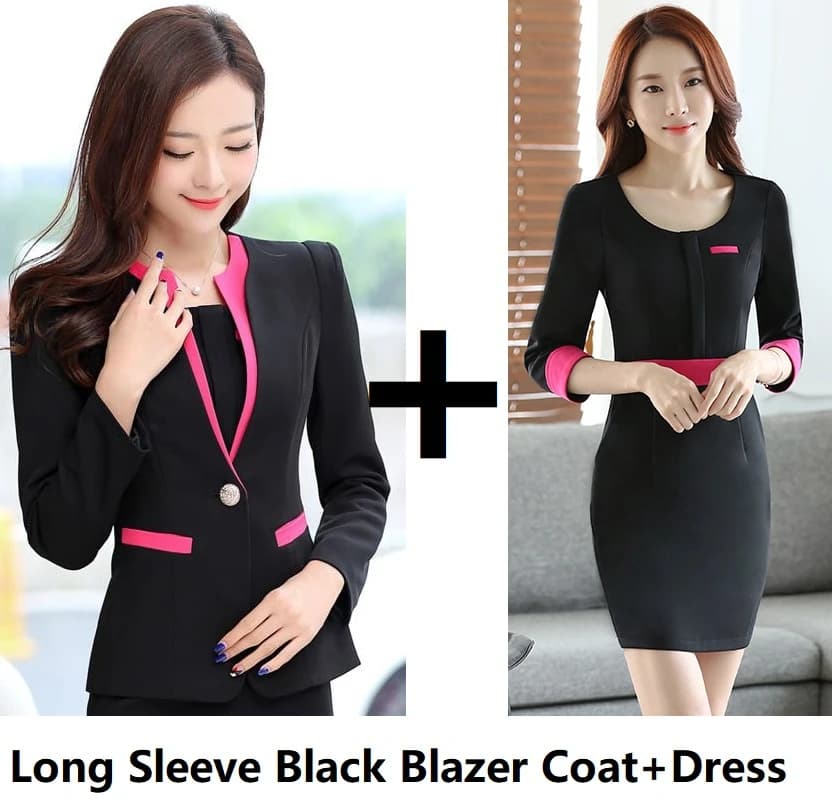 Women's Two-Piece Formal Blazer Suit Set