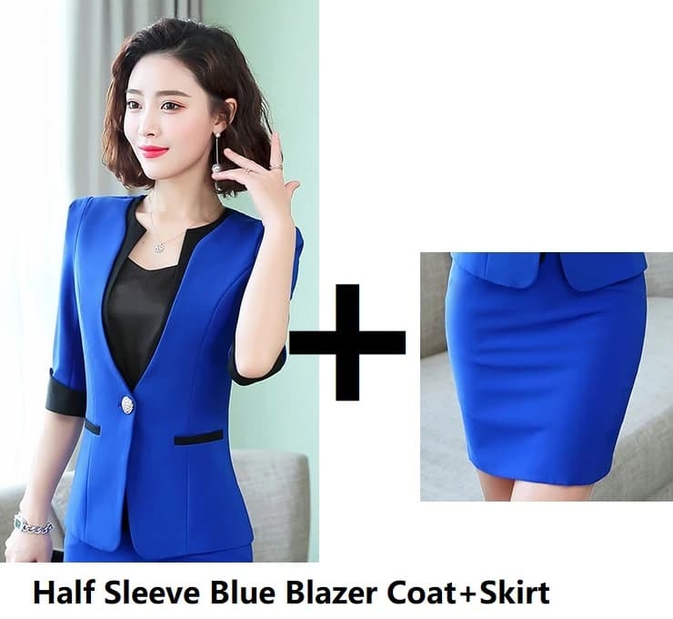 Women's Two-Piece Formal Blazer Suit Set