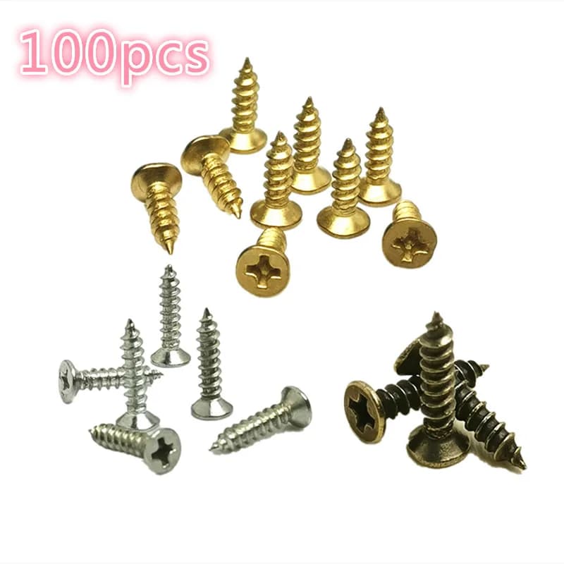 Bronze Wood Screw Assortment Kit, 100 Pieces