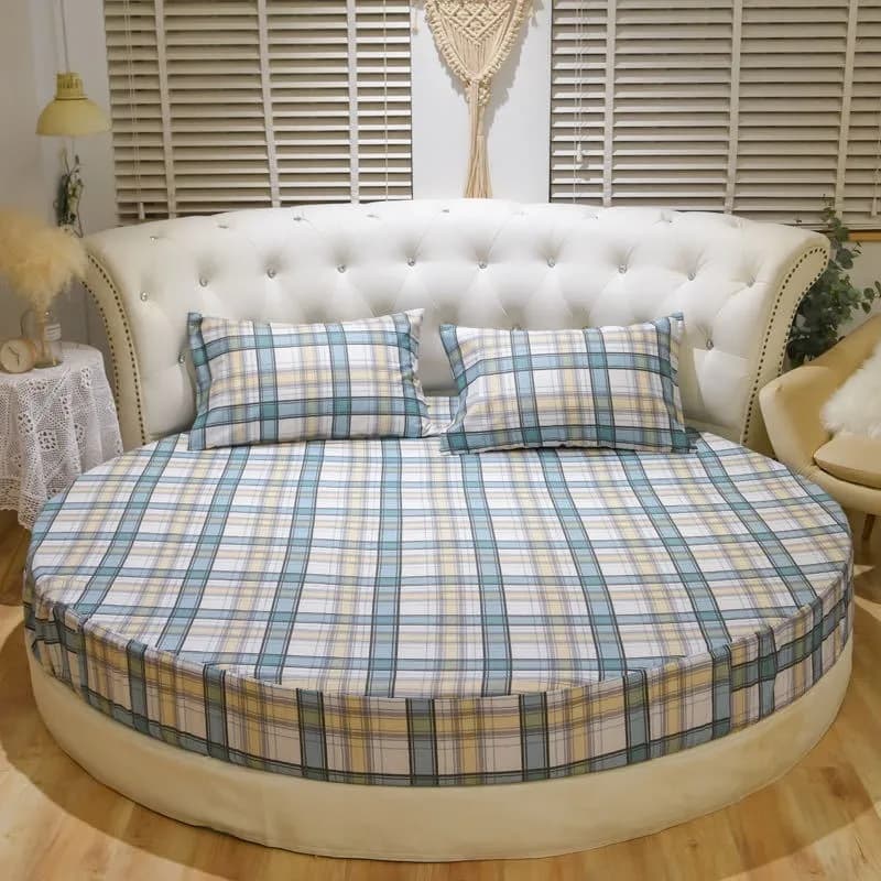Round Cotton Fitted Sheet
