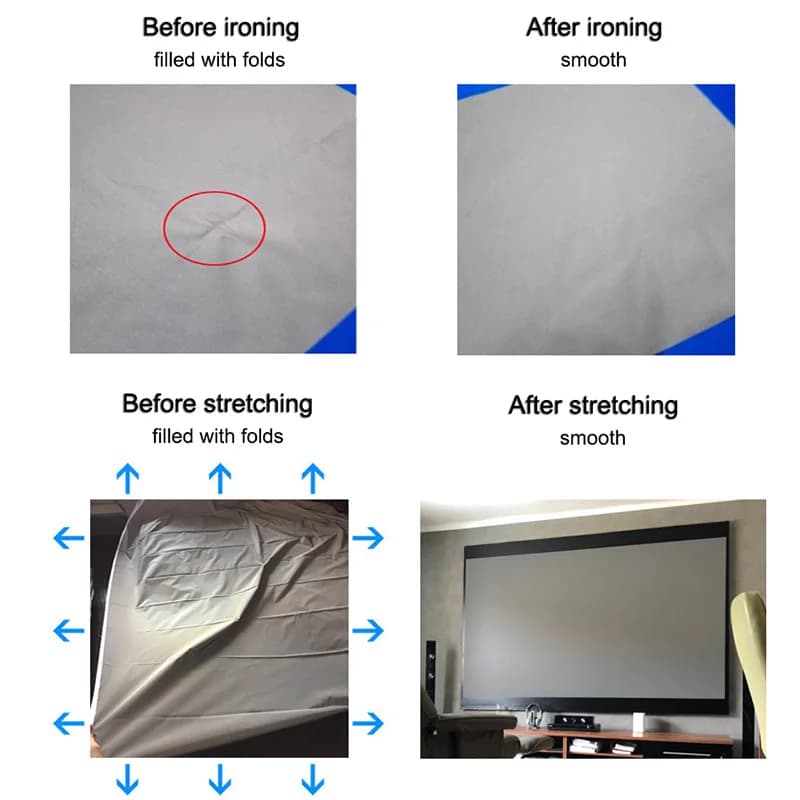 Portable Projector Screen Reflective Fabric