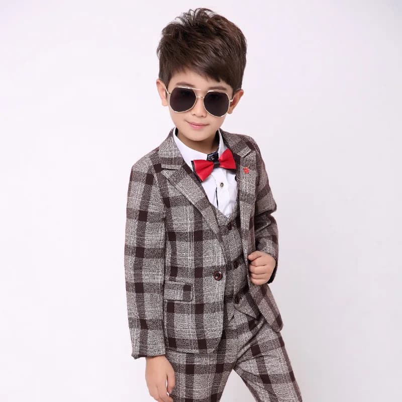 Boys Formal Tuxedo Suit Set with Blazer