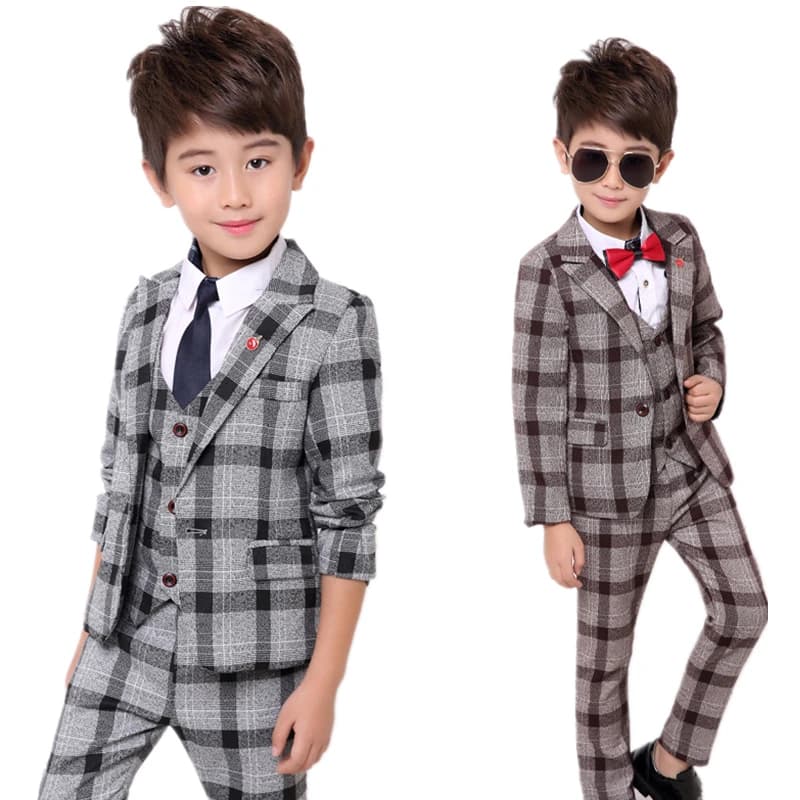 Boys Formal Tuxedo Suit Set with Blazer