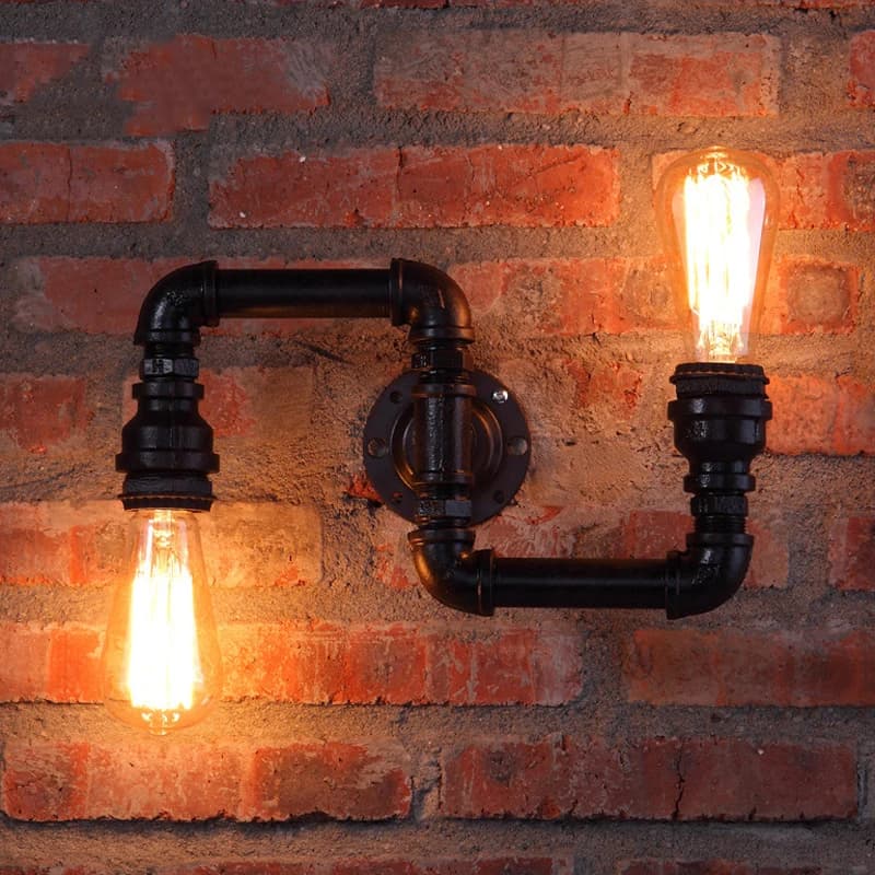 Retro Loft Water Pipe Wall Sconce
