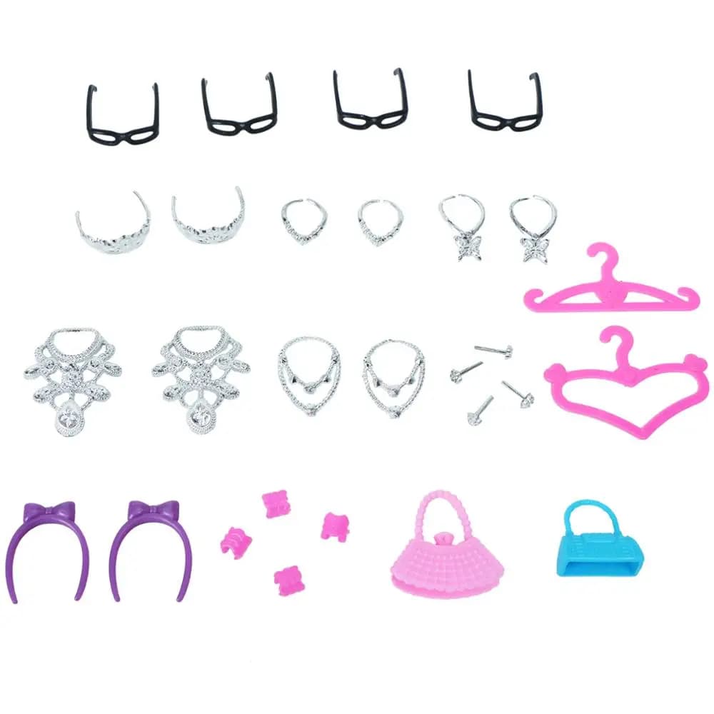 42-Piece Doll Accessory Set with Clothes and Shoes