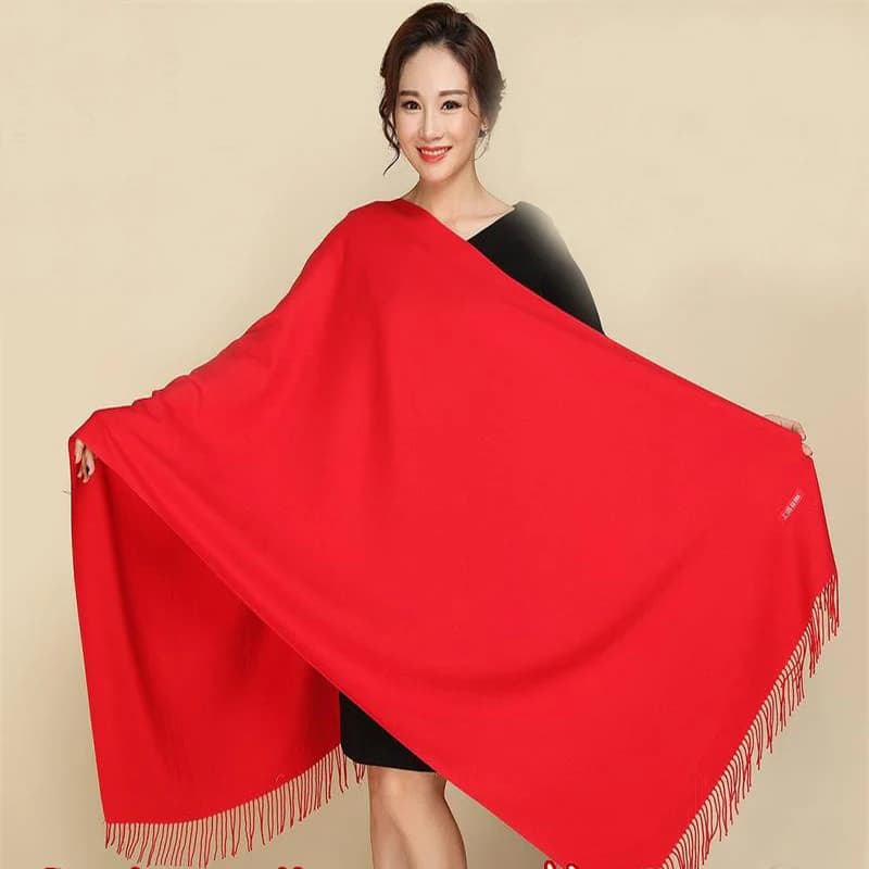Soft Wrap Shawl with Tassels