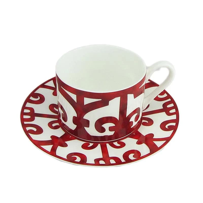 Ceramic Steak Plate Set With Coffee Cup