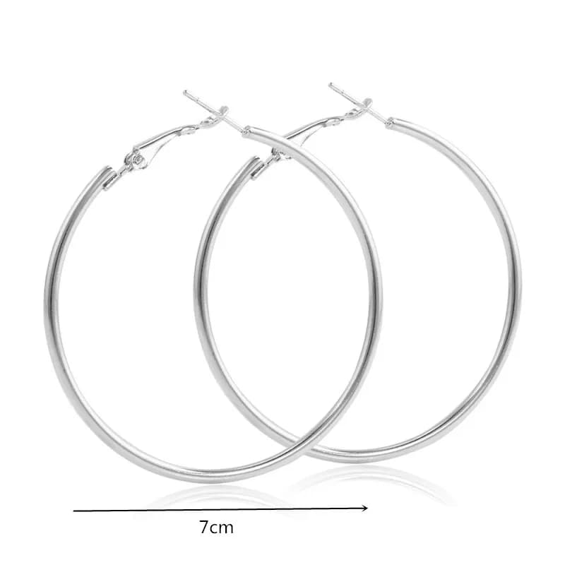 Geometric Hollow Circle Hoop Earrings