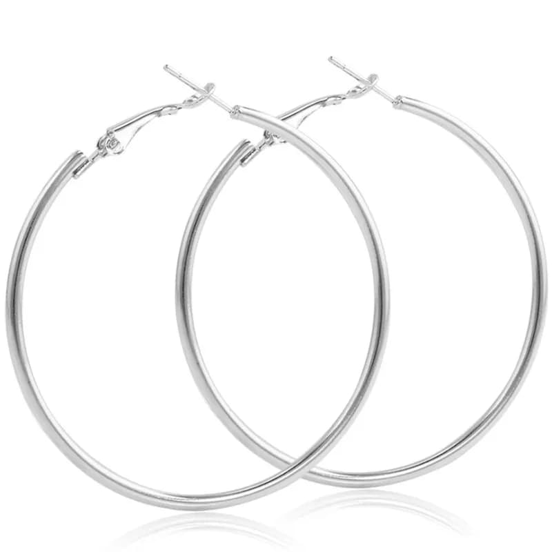 Geometric Hollow Circle Hoop Earrings