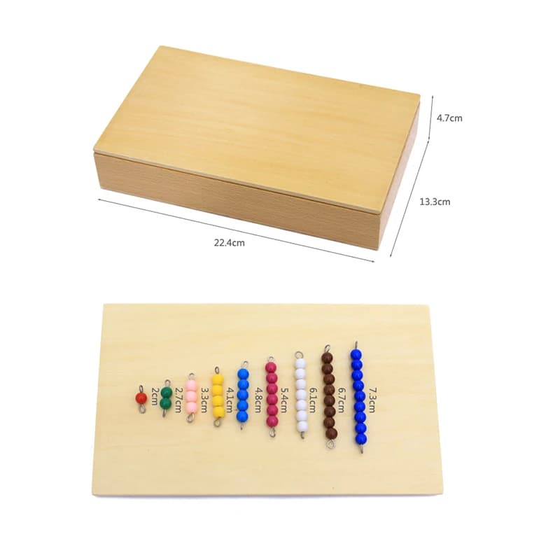 Kids Toys Montessori Materials Educational Wooden Toy Colorful Checker Board Beads Math Toys Early Childhood Preschool Training